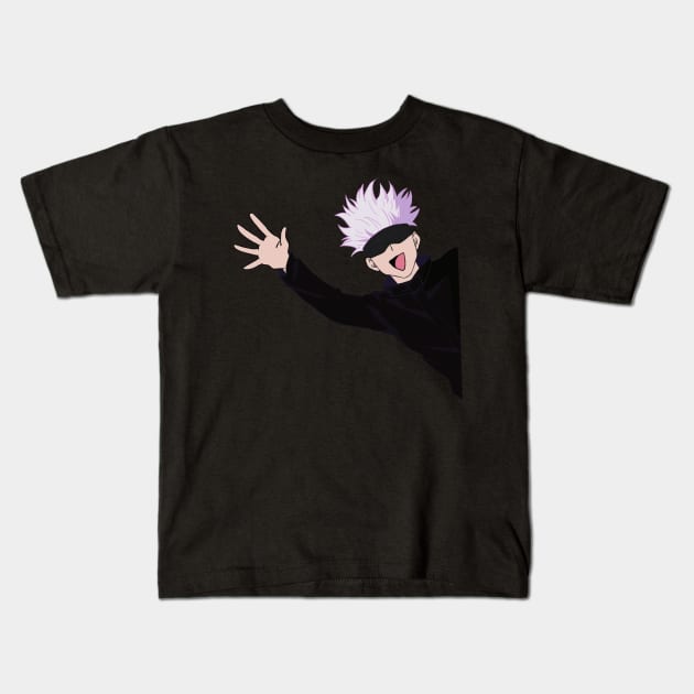 Waving White Haired Sorcerer Kids T-Shirt by madierobanske